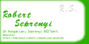 robert seprenyi business card